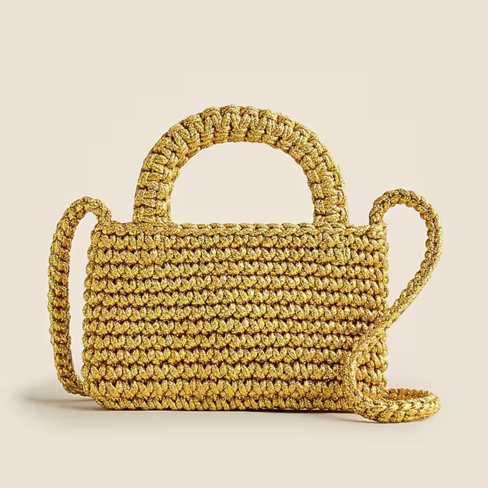 J. Crew Gold Crossbody Bag